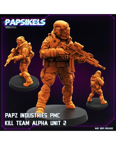 Papz Industries PMC Kill Team Alpha Squad Unit - B - 1 Mini