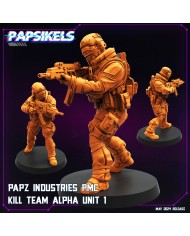 Líder del Escuadrón Kill Team Alpha de Papz Industries - 1 Mini