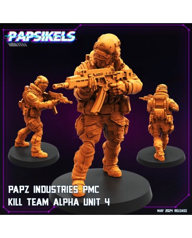 Papz Industries PMC Kill Team Alpha Squad Unit - D - 1 Mini
