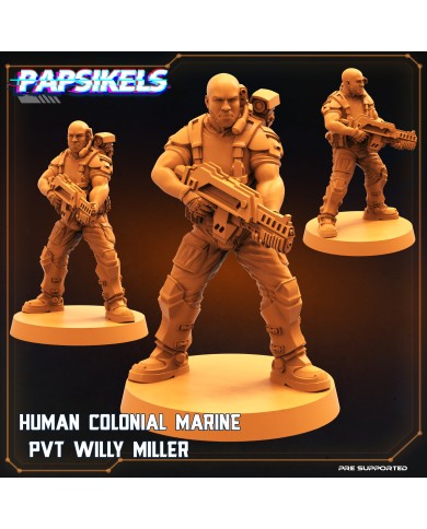 Marine Colonial Humano - PVT Willy Miller - 1 Mini