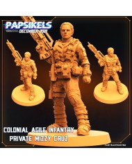 Spaceborne Infantry Private Mizzy Cruz  - 1 Mini