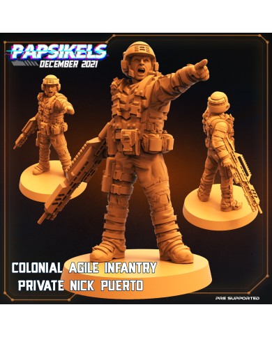 Spaceborne Infantry Private Nick Puerto  - 1 Mini