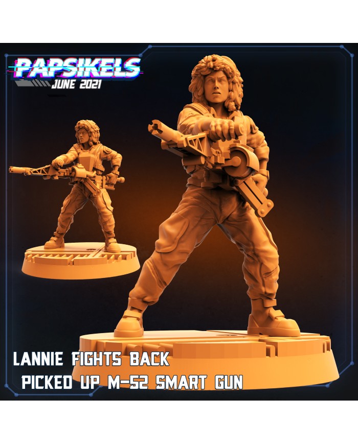 Lannie Fights Back Picked Up M-52 Smart Gun|Papsikels Miniatures