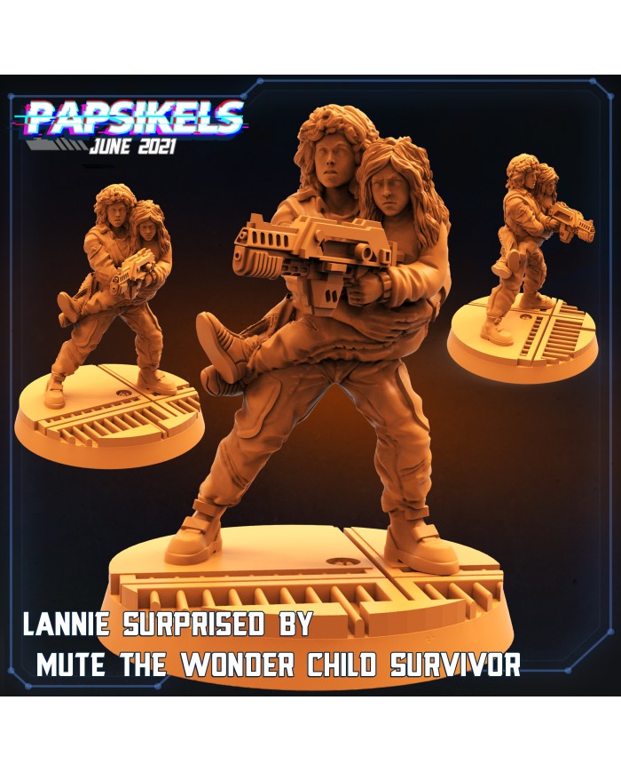 Lannie con Niña Superviviente|Papsikels Miniatures