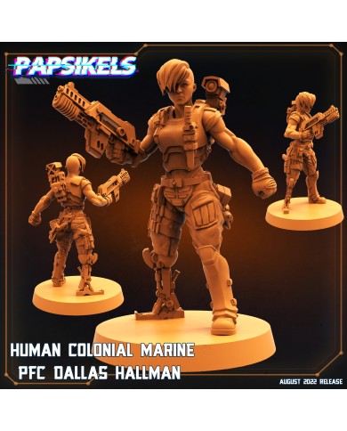 Human Colonial Marine - PFC Dallas Hallman - 1 Mini