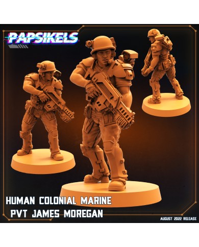 Marine Colonial Humano - PVT James Moregan - 1 Mini
