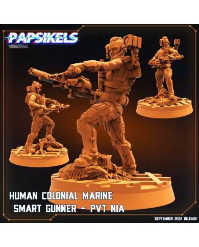Human Colonial Marine - Smart Gunner PVT Nia - 1 Mini