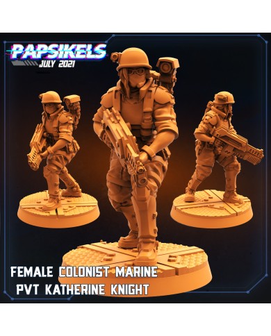 Female Colonist Marine - PVT Katherine Knight - 1 Mini