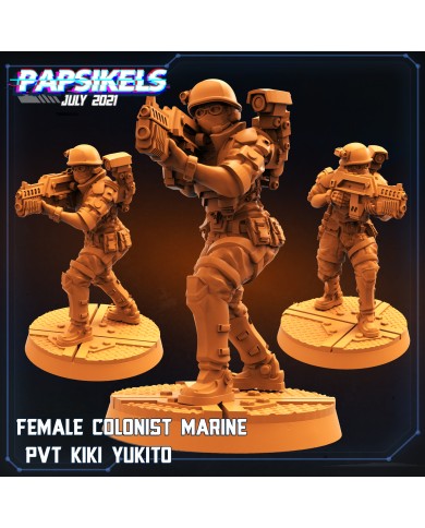 Female Colonist Marine - PVT Kiki Yukito - 1 Mini