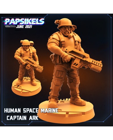Human Space Marine - Captain Ark - A - 1 Mini
