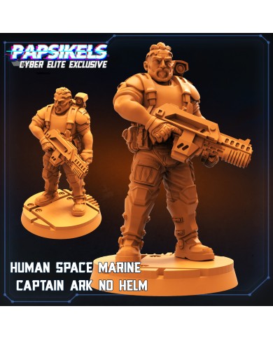 Human Space Marine - Captain Ark - B - 1 Mini