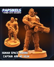 Human Space Marine - Captain Ark - A - 1 Mini
