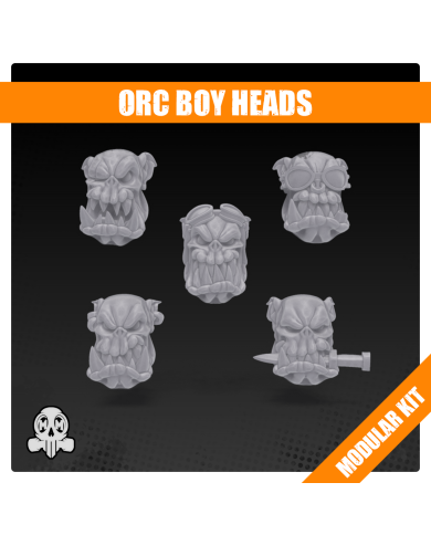 Orc Boy Heads (x5)