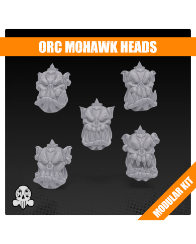 Cabezas de Orcos Mohawk (x5)