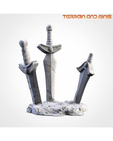 Mega Stone Swords Sculpture