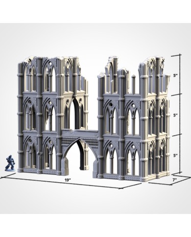 Grimdark Cathedral Ruins (19"x7") - B