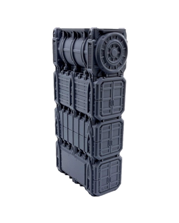 Grimdark Containers WTC 40K (x4) | Forbidden Prints | Grimdark Industrial | Terrainandminis