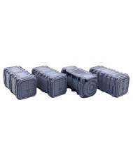 Grimdark Containers WTC 40K (x4) | Forbidden Prints | Grimdark Industrial | Terrainandminis