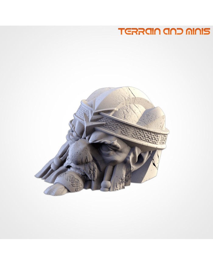 Stone Dwarf Head - A