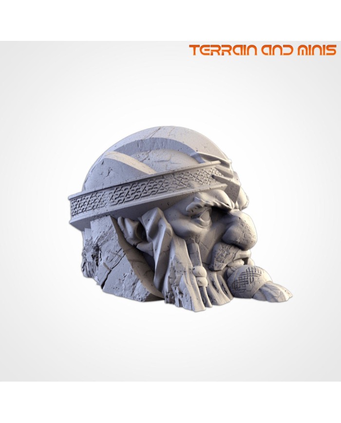 Stone Dwarf Head - A