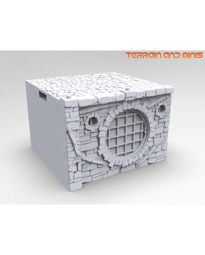 Muro del muelle de Ancrabourg con Entrada|3DLayeredscenery|Ciudad Medieval Muro del muelle de Ancrabourg con Entrada|3DLayeredscenery|Ciudad Medieval