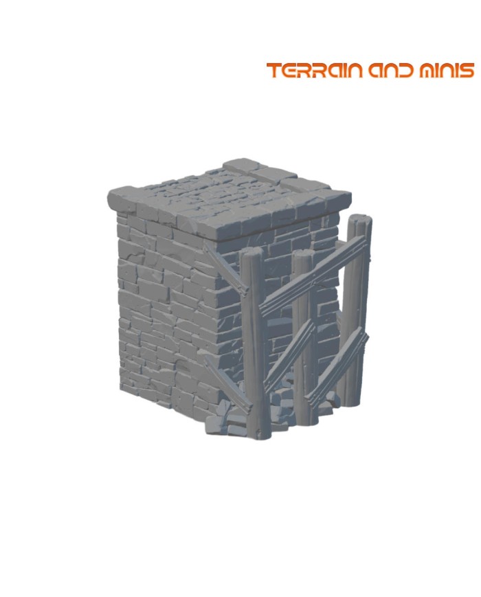 Ancrabourg quay wall T Junction Endpiece Left|3DLayeredscenery|Medieval Town Ancrabourg quay wall T Junction Endpiece Left|3DLayeredscenery|Medieval Town