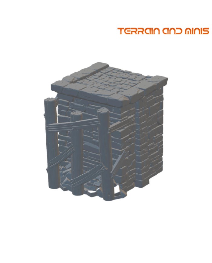 Ancrabourg quay wall T Junction Endpiece Left|3DLayeredscenery|Medieval Town Ancrabourg quay wall T Junction Endpiece Left|3DLayeredscenery|Medieval Town