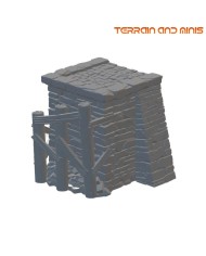 Final Derecho del Muro del muelle de Ancrabourg para unión en T|3DLayeredscenery|Ciudad Medieval Final Derecho del Muro del muelle de Ancrabourg para unión en T|3DLayeredscenery|Ciudad Medieval