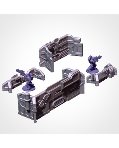 Sci Fi City Barricades (x4) - Set A