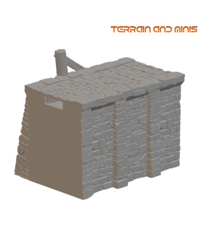 Muro del muelle de Ancrabourg para unión en T - V2|3DLayeredscenery|Ciudad Medieval Muro del muelle de Ancrabourg para unión en T - V2|3DLayeredscenery|Ciudad Medieval