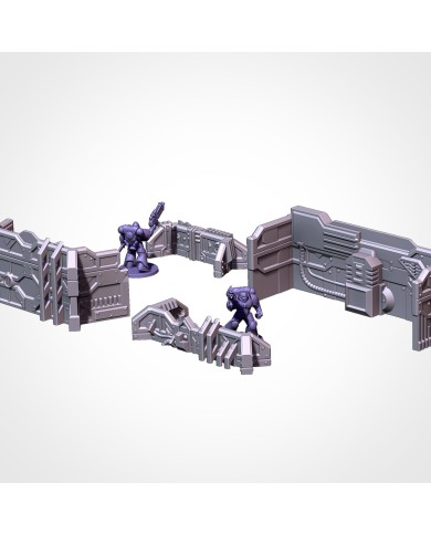 Sci Fi City Barricades (x4) - Set A