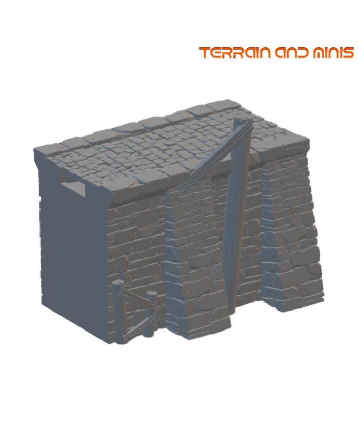 Muro del muelle de Ancrabourg para unión en T - V2|3DLayeredscenery|Ciudad Medieval Muro del muelle de Ancrabourg para unión en T - V2|3DLayeredscenery|Ciudad Medieval