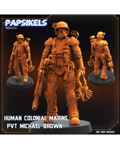 Marine Colonial Humano - PVT Michael Brown - 1 Mini