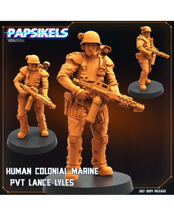 Human Colonial Marine - PVT Lance Lyles - 1 Mini