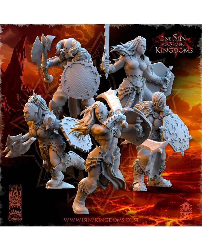 Realms of Mayhem Barbarian Razors with Weapon and Shield