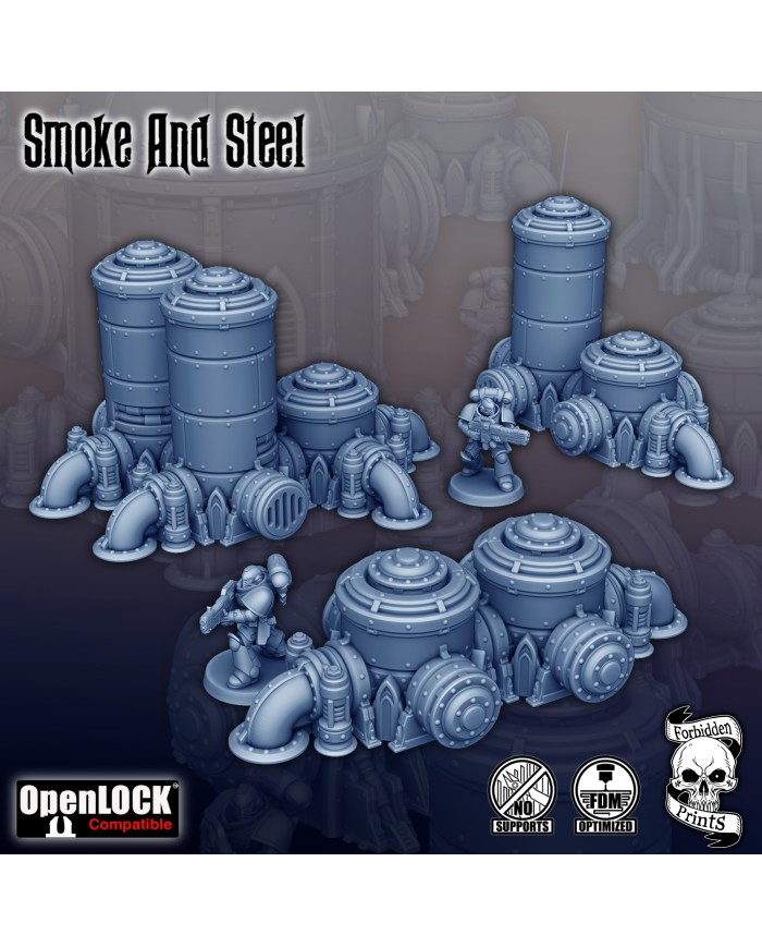 Grimdark Silos And Tanks - Set A