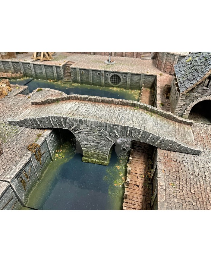 Ancrabourg Quay Wall Bridge|3DLayeredscenery|Medieval Town