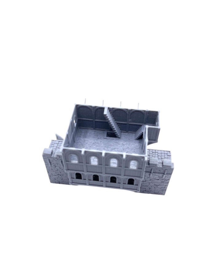 Puerta de Entrada con Torres Gemelas de Ancrabourg  - B | 3DLayeredscenery | Ciudad Medieval | Terrainandminis