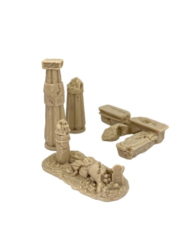 Ruined Egyptian Columns Set