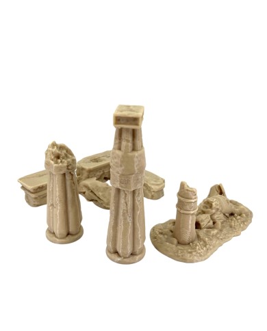 Ruined Egyptian Columns Set