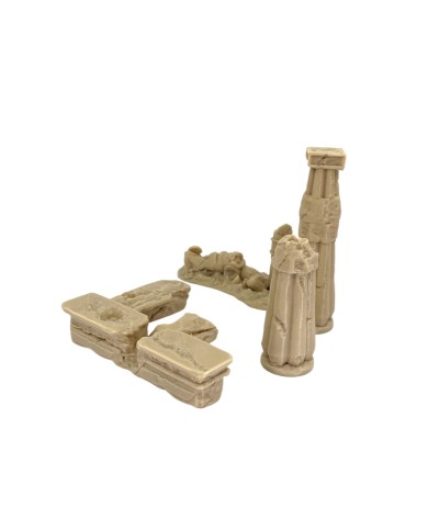 Ruined Egyptian Columns Set