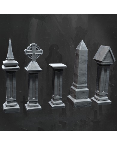 Graveyard Pillars Set