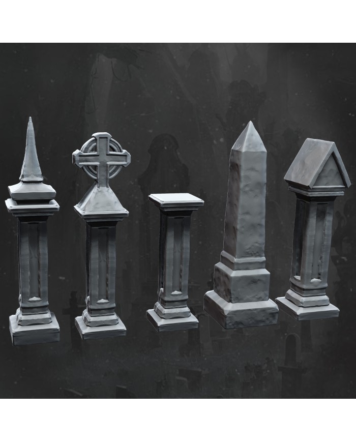 Graveyard Pillars Set