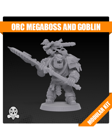 Orc Death Squad Mega Boss with Goblin