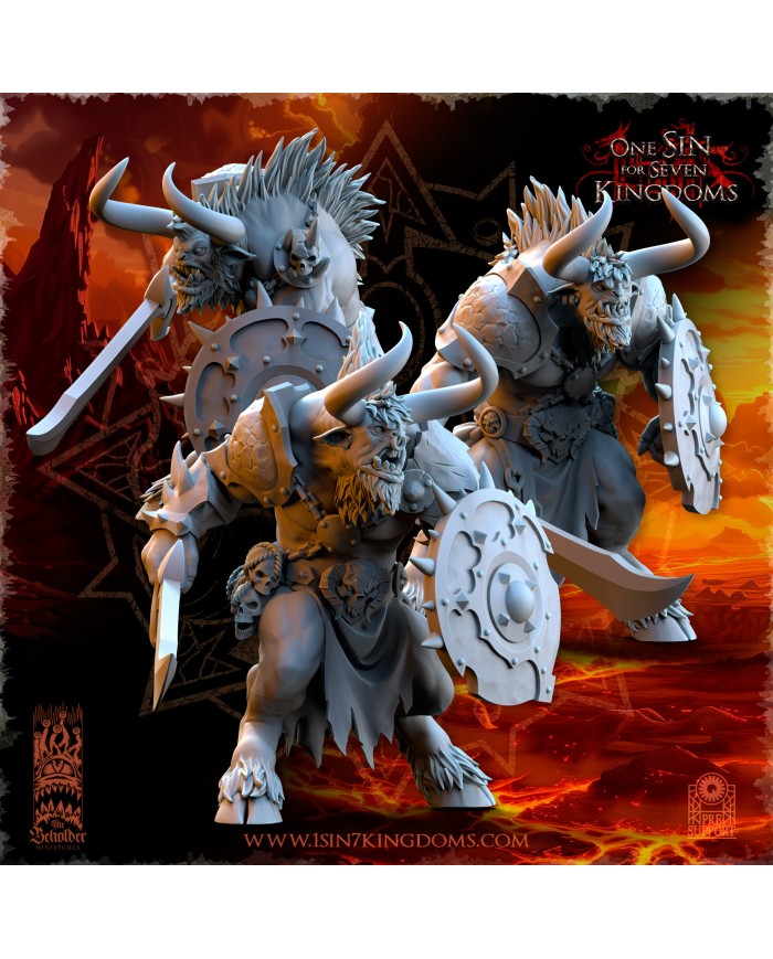 Realms of Mayhem Minotaurs with Sword and Shield