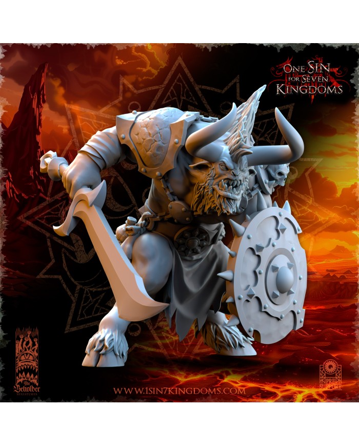 Realms of Mayhem Minotaurs with Sword and Shield