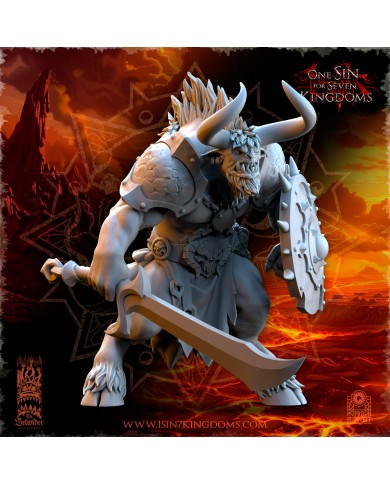 Realms of Mayhem Minotaurs with Sword and Shield