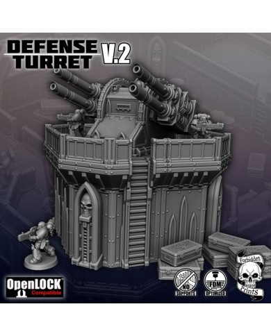 Torreta Defensiva Grimdark Elevada - Versión 2