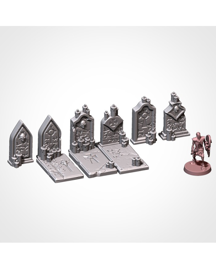 Graveyard Tombstones (x6)