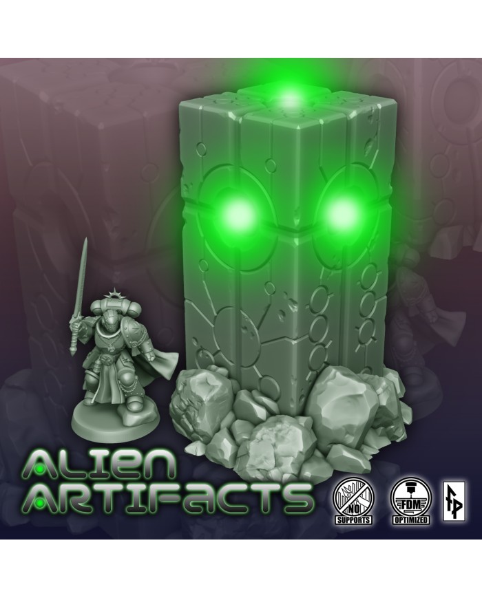 Artefactos Alienígenas - Obelisco B con Rocas - Versión Hueca